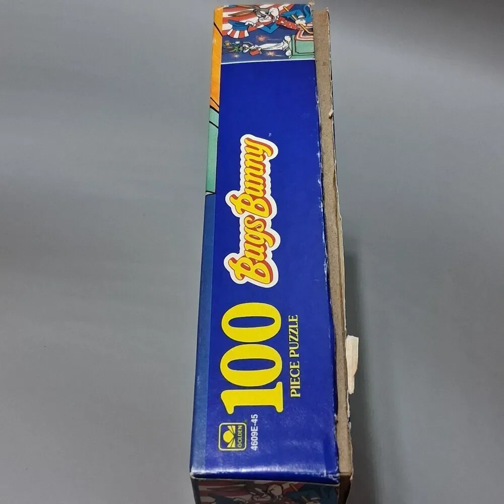 Golden Bugs Bunny Puzzle 100 Piece Looney Tunes Patriotic 1990 Complete
